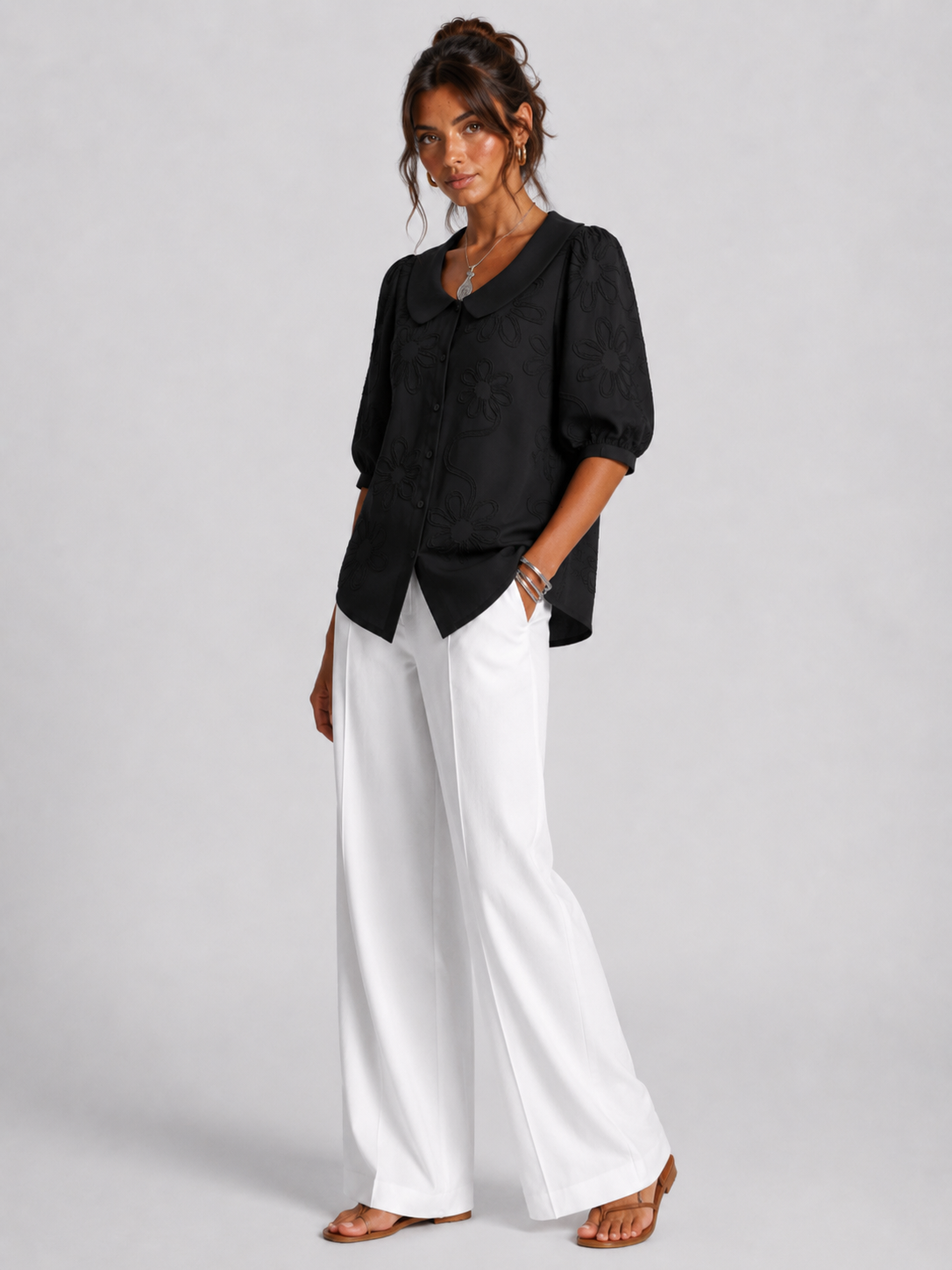 FIORA | BLUSA ELEGANTE CON ESTAMPADO FLORAL