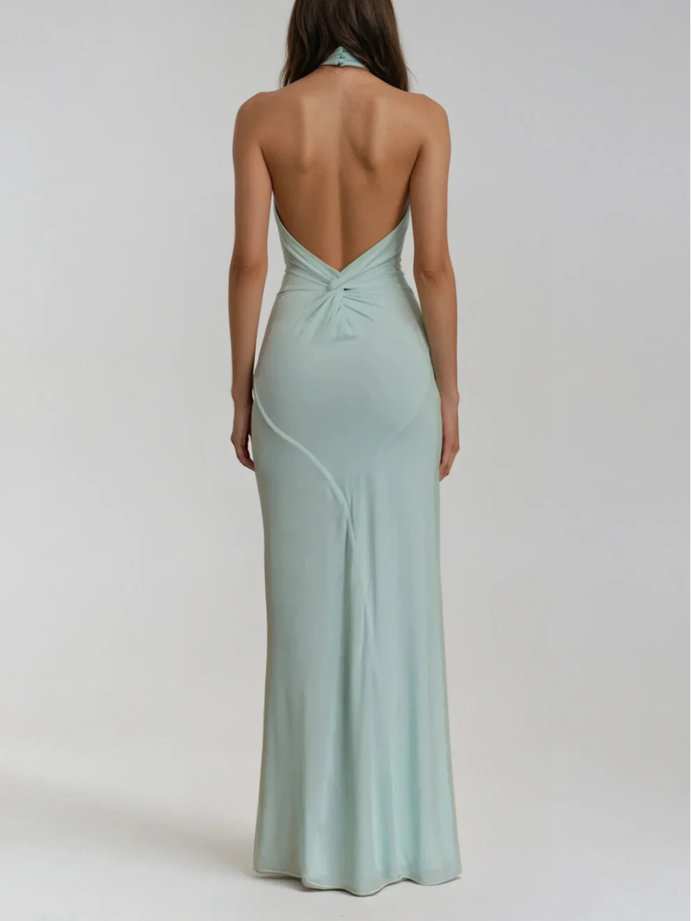 JANA | VESTIDO LARGO CON ESCOTE HALTER