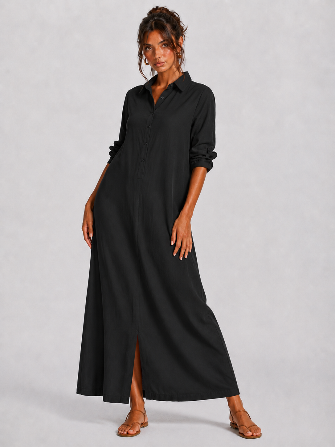 PERLA | VESTIDO LARGO CON SILUETA FAVORECEDORA