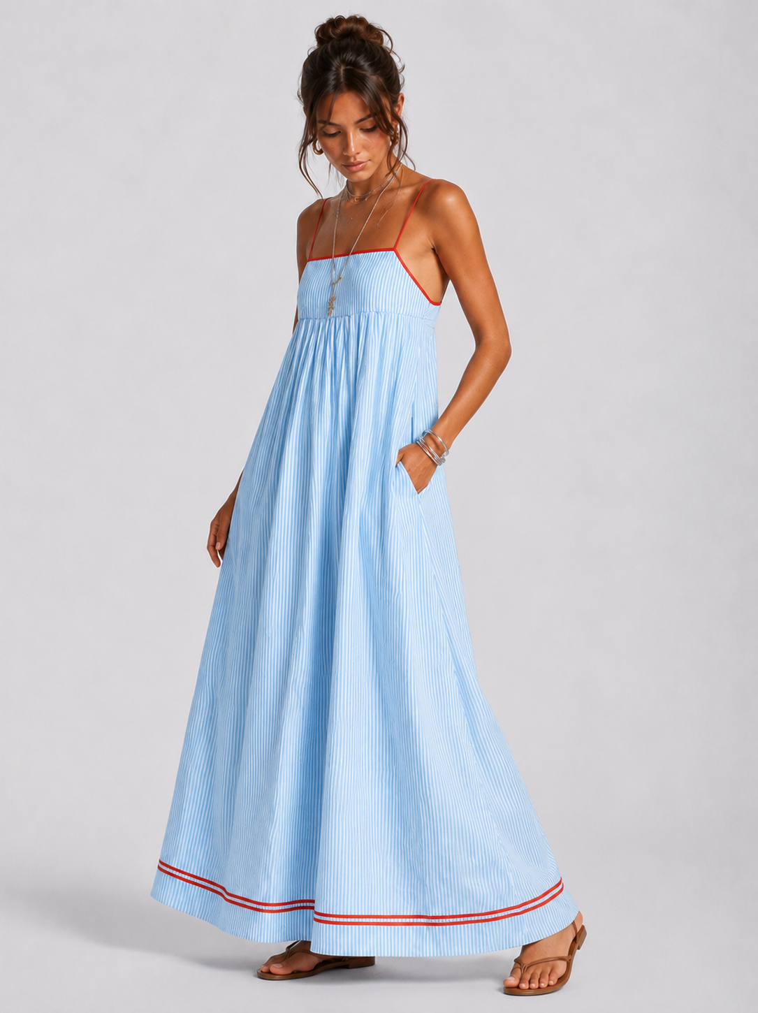 ARENA | ELEGANTE VESTIDO LARGO SIN MANGAS