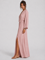 CELESTE | VESTIDO LARGO CON ESCOTE EN V