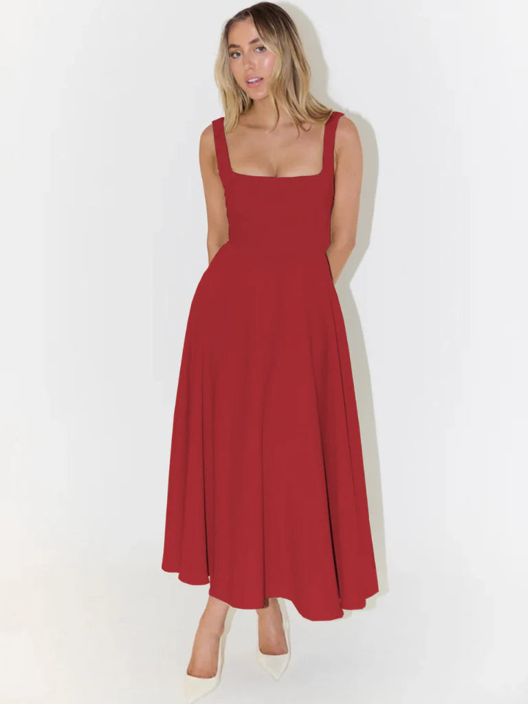 LUNA | VESTIDO MIDI ELEGANTE Y FEMENINO