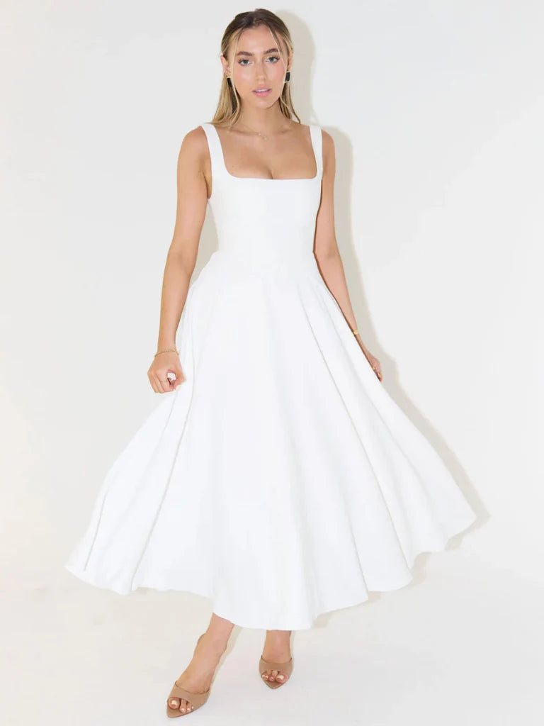 LUNA | VESTIDO MIDI ELEGANTE Y FEMENINO