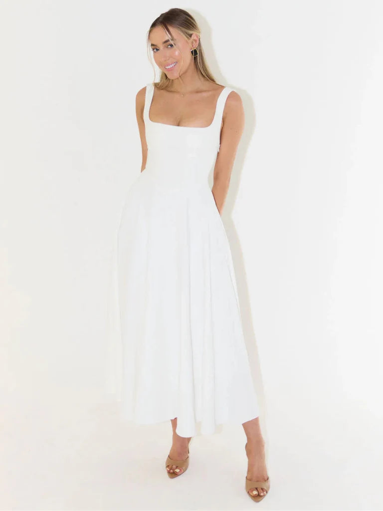 LUNA | VESTIDO MIDI ELEGANTE Y FEMENINO