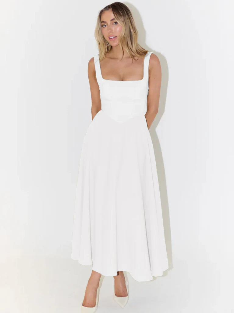 LUNA | VESTIDO MIDI ELEGANTE Y FEMENINO