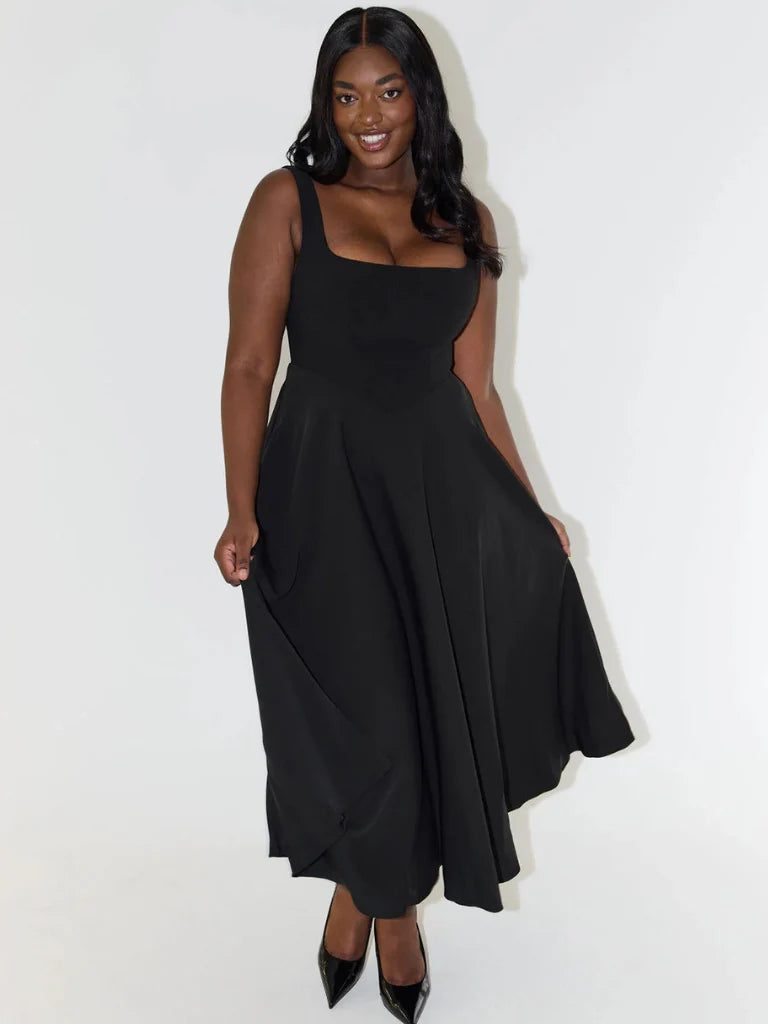LUNA | VESTIDO MIDI ELEGANTE Y FEMENINO