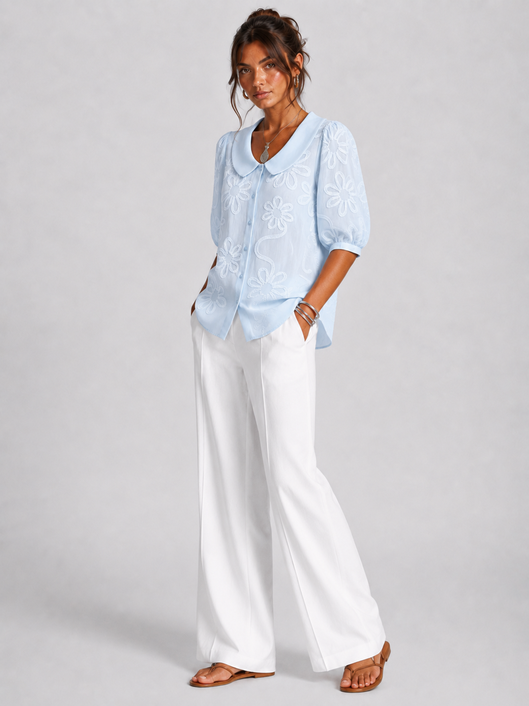 FIORA | BLUSA ELEGANTE CON ESTAMPADO FLORAL