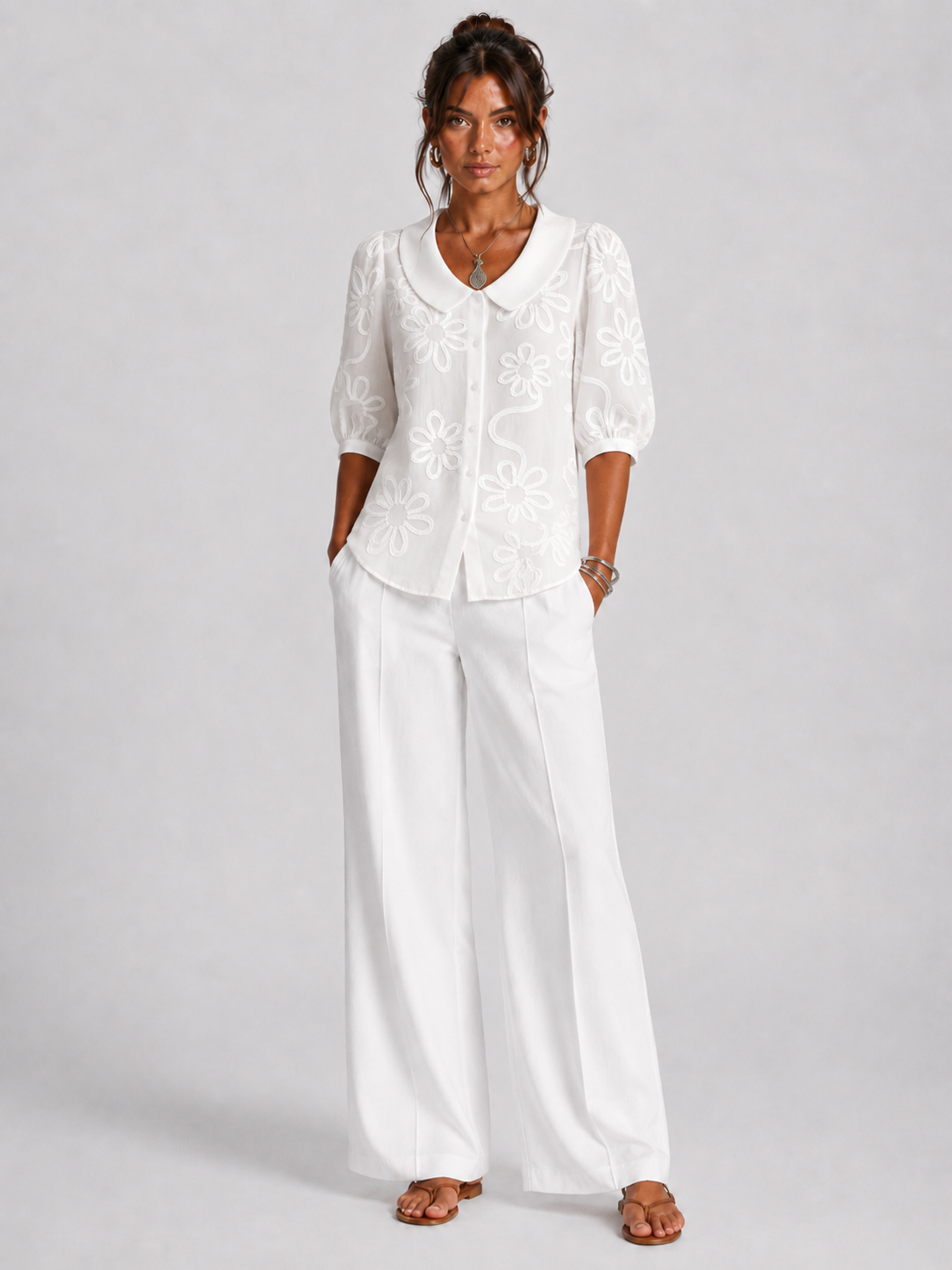 FIORA | BLUSA ELEGANTE CON ESTAMPADO FLORAL